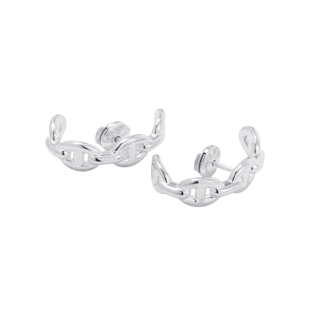 HERMES Chaine d'Ancre Earrings SV925