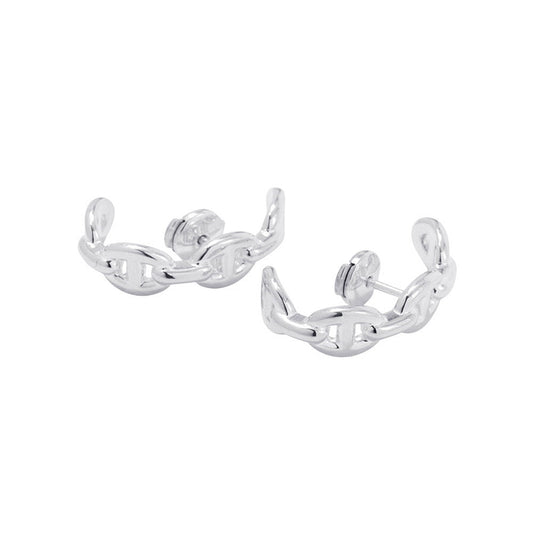 HERMES Chaine d'Ancre Earrings SV925
