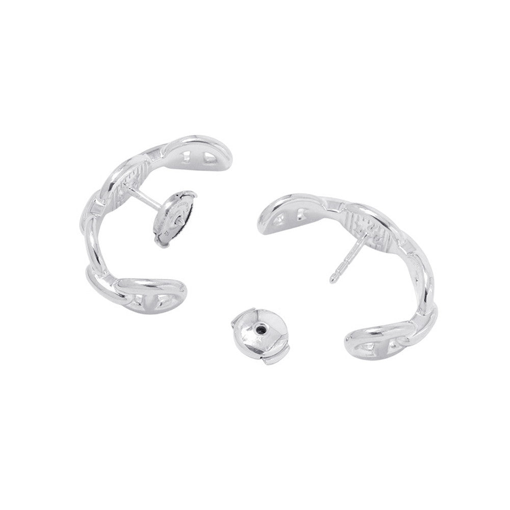 HERMES Chaine d'Ancre Earrings SV925