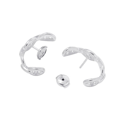HERMES Chaine d'Ancre Earrings SV925