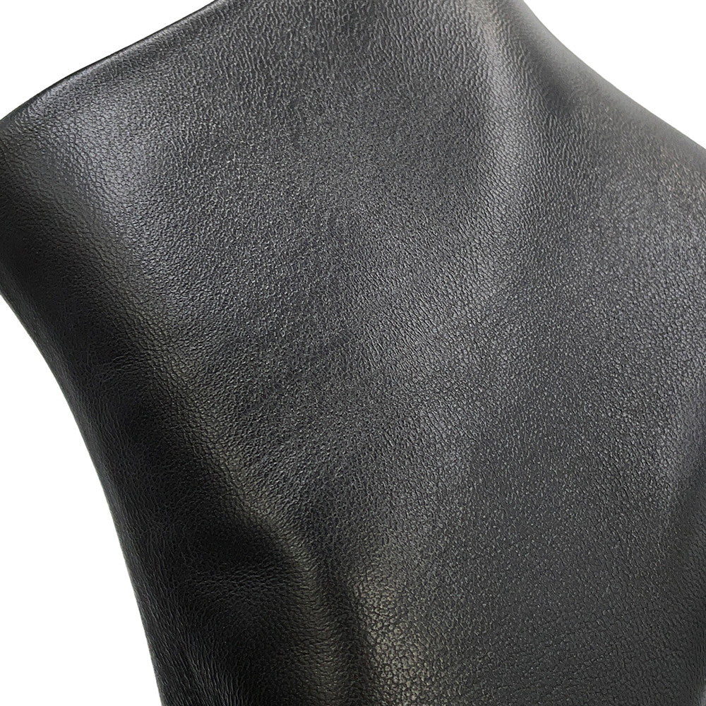 CHANEL CC Logo short boots BlackG34203 Patent Leather Leather Size 37.5C