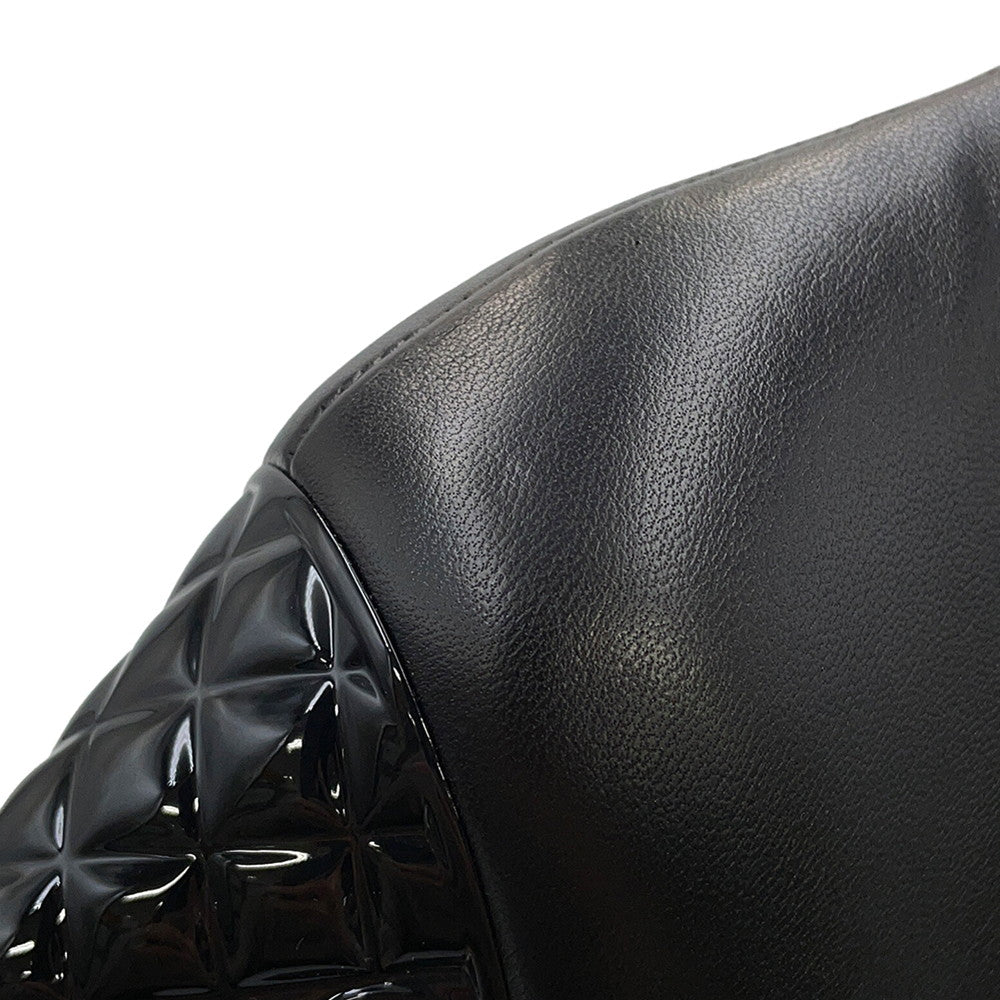 CHANEL CC Logo short boots BlackG34203 Patent Leather Leather Size 37.5C