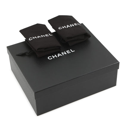 CHANEL CC Logo short boots BlackG34203 Patent Leather Leather Size 37.5C