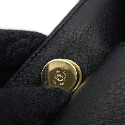 CHANEL Matelasse Shopping Tote Bag BlackAS0356 Calf Leather Size Medium