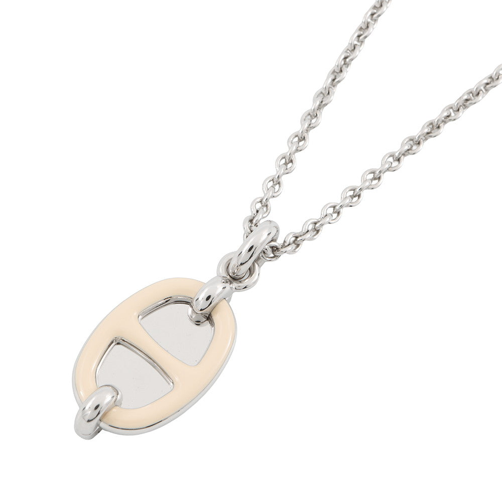 HERMES Mini Mayon Necklace Size PM claim Lacquer Metal