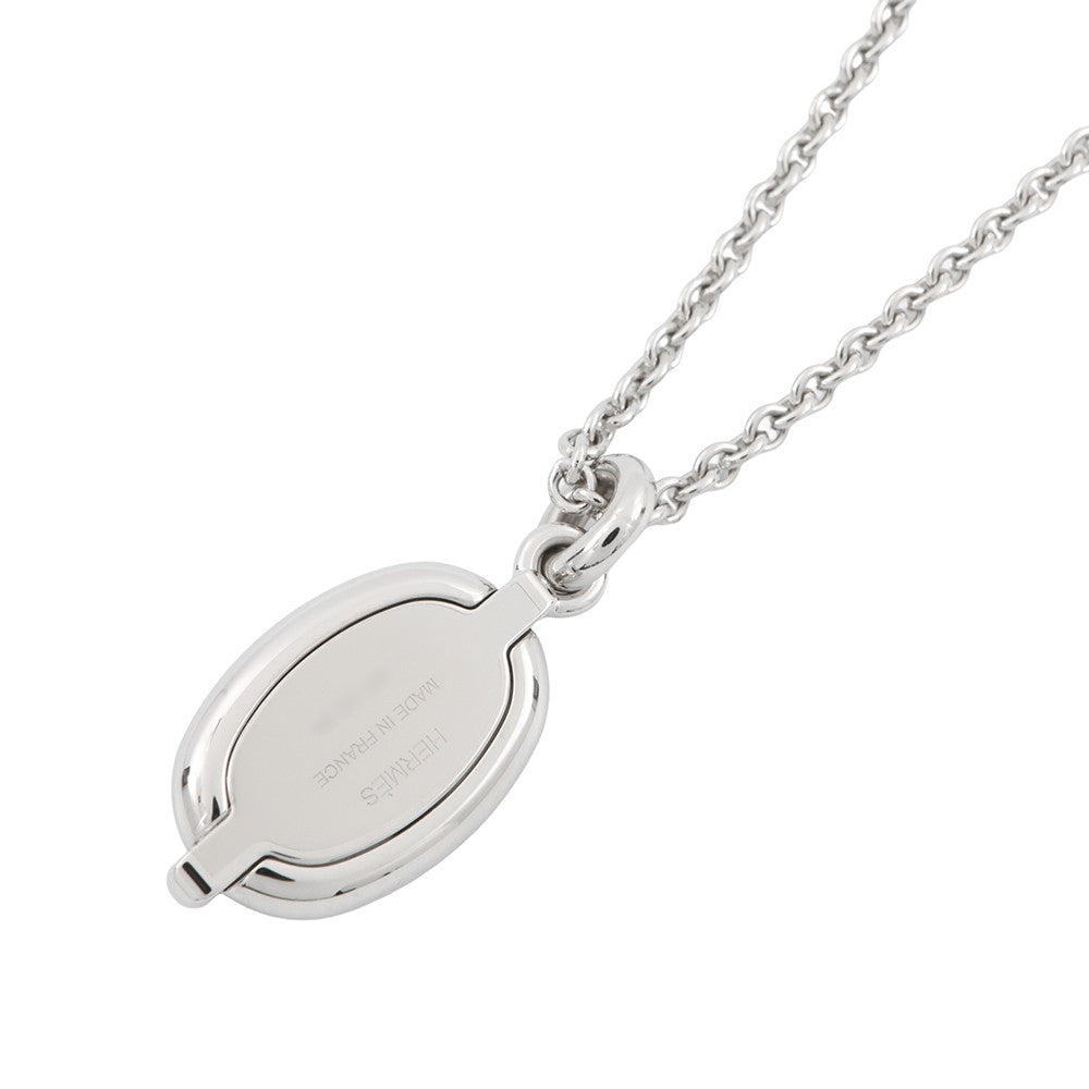 HERMES Mini Mayon Necklace Size PM claim Lacquer Metal