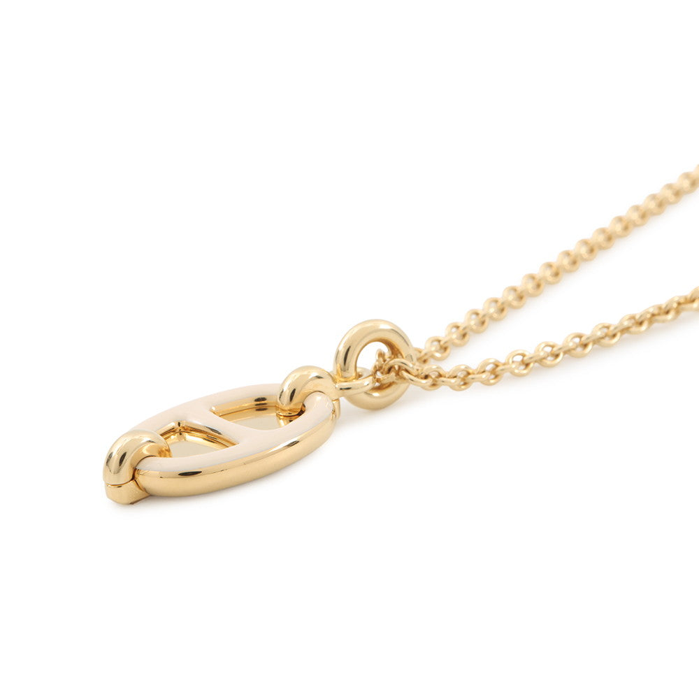 HERMES Mini Mayon Necklace Size PM claim Lacquer Metal