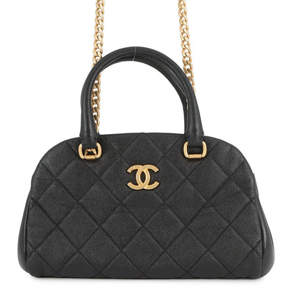 CHANEL Matelasse Bowling Bag BlackAS3893 Caviar Leather