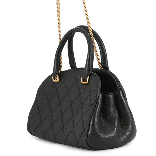 CHANEL Matelasse Bowling Bag BlackAS3893 Caviar Leather
