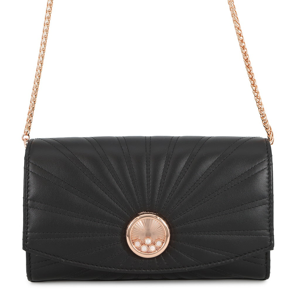 Chopard Happy Mini Chain Shoulder Bag Black Leather