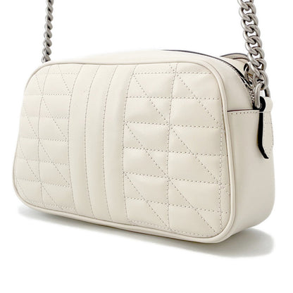 GUCCI GG Marmont ChainShoulder Bag White/Beige846312 Leather Size Small