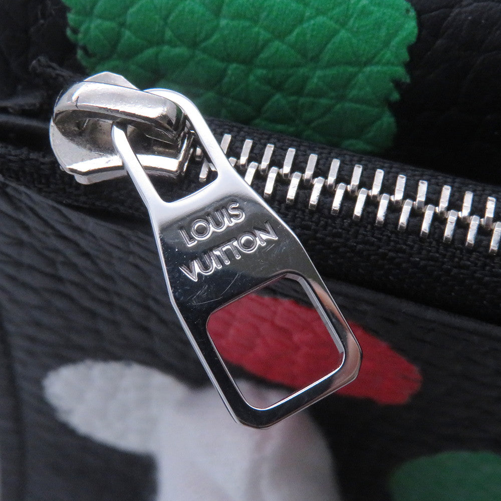 LOUIS VUITTON LV × YK Portefeuille Capucine Compact Noir/MulticolorM81963 Taurillon Leather/Painted Dot