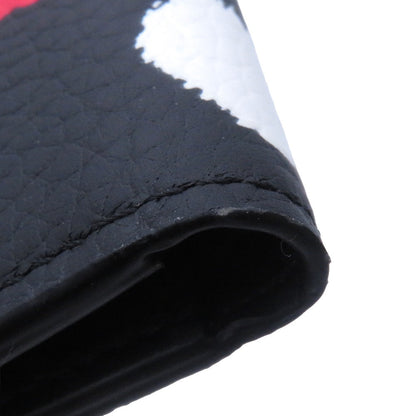 LOUIS VUITTON LV × YK Portefeuille Capucine Compact Noir/MulticolorM81963 Taurillon Leather/Painted Dot