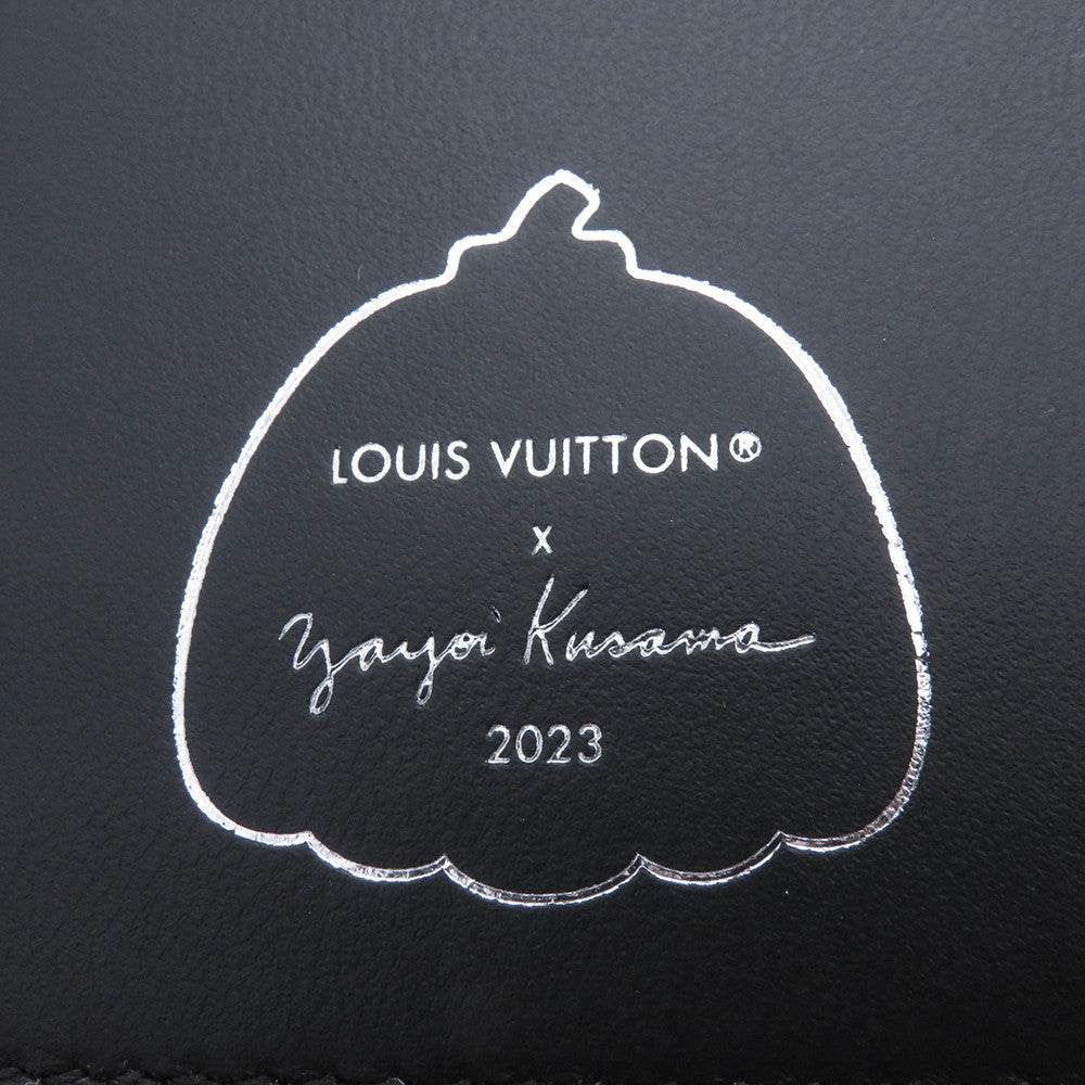 LOUIS VUITTON LV × YK Portefeuille Capucine Compact Noir/MulticolorM81963 Taurillon Leather/Painted Dot