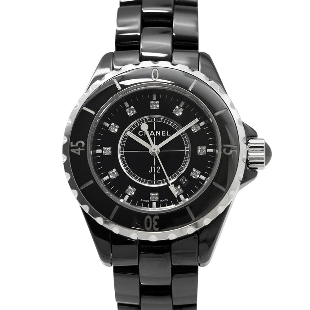 CHANEL J12 W33mm Ceramic Stainless Steel Black DialH1625