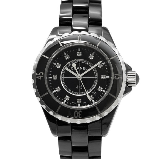 CHANEL J12 W33mm Ceramic Stainless Steel Black DialH1625