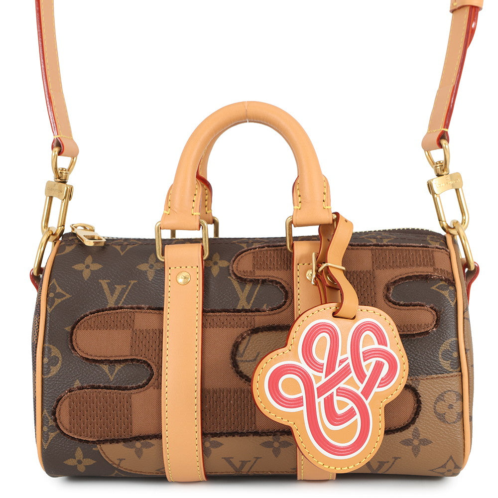LOUIS VUITTON Keepall Bandouliere BrownM15428 Monogram・Landscape Size 25