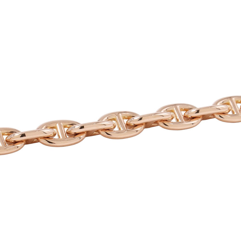 HERMES Chaine d'Ancre Bracelet 19 frames Size PM 18K Pink Gold