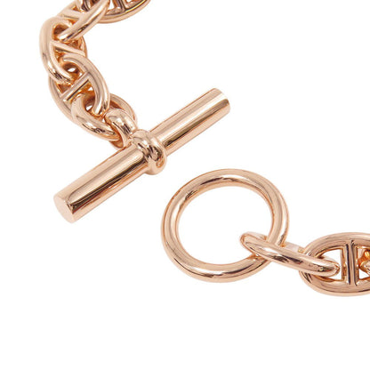 HERMES Chaine d'Ancre Bracelet 19 frames Size PM 18K Pink Gold