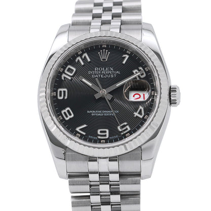 ROLEX Datejust W36mm Stainless Steel K18WG Black concentric Dial116234