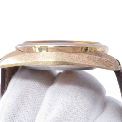 SEIKO King SEIKO Day-Date W36mm Gold Leather Cap Silver Dial5626-7040