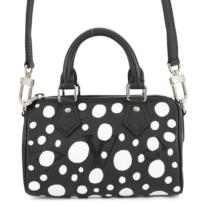 LOUIS VUITTON LV × YK Nano Speedy Noir/WhiteM81910 Monogram Empreinte Leather Infinity Dot Size Nano