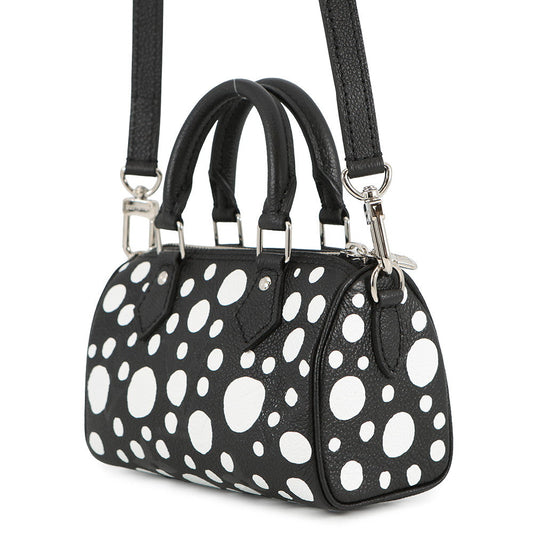 LOUIS VUITTON LV × YK Nano Speedy Noir/WhiteM81910 Monogram Empreinte Leather Infinity Dot Size Nano