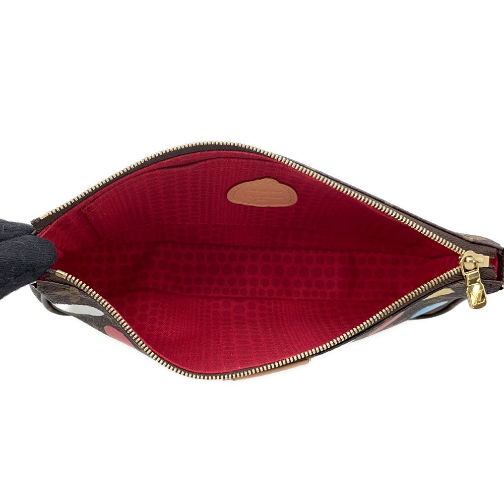 LOUIS VUITTON LV x YK Multi・Pochette Accessoires RedM46385 Monogram Painted Dot