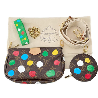 LOUIS VUITTON LV x YK Multi・Pochette Accessoires RedM46385 Monogram Painted Dot