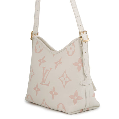 LOUIS VUITTON Carryall Zip NM White/PinkM24141 Bicolor Monogram Empreinte Leather Size PM