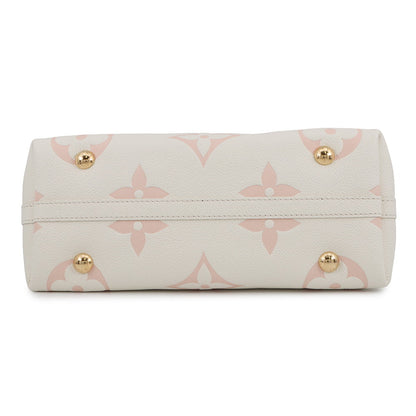 LOUIS VUITTON Carryall Zip NM White/PinkM24141 Bicolor Monogram Empreinte Leather Size PM