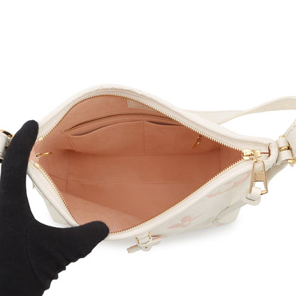 LOUIS VUITTON Carryall Zip NM White/PinkM24141 Bicolor Monogram Empreinte Leather Size PM