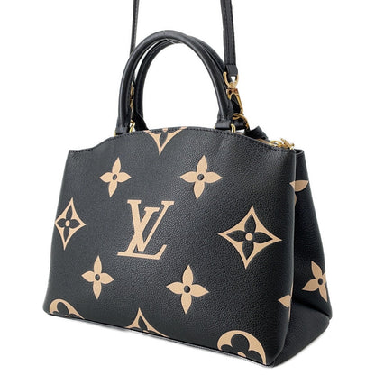 LOUIS VUITTON Petit Palais Noir/BeigeM58913 Bicolor Monogram Empreinte Leather Size PM