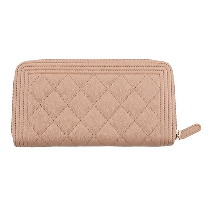 CHANEL Boy Chanel Wallet BeigeA80815 Caviar Leather