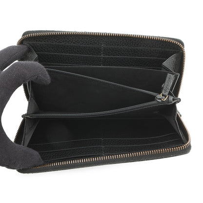 GUCCI GG Marmont Zip AroundNagazaiCloth Black/Multicolor474584 Leather