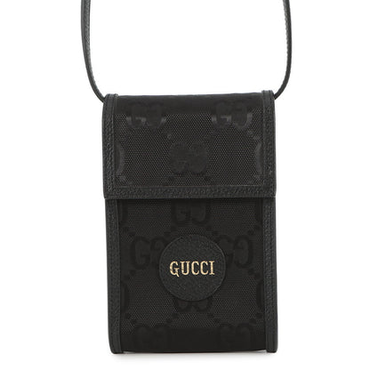 GUCCI Off the Grit Shoulder Bag Black625599 GGNylon