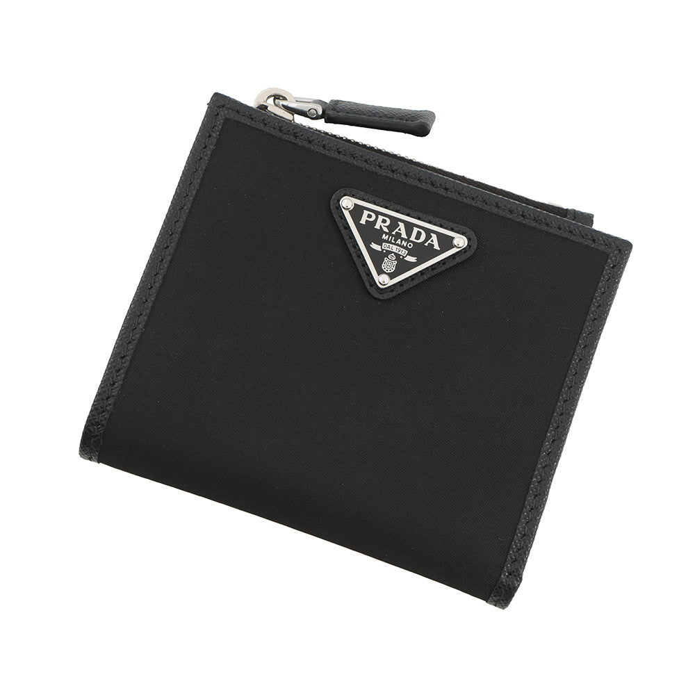 PRADA Re-Nylon Compact Wallet Black2ML049 Nylon/Leather