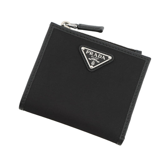 PRADA Re-Nylon Compact Wallet Black2ML049 Nylon/Leather
