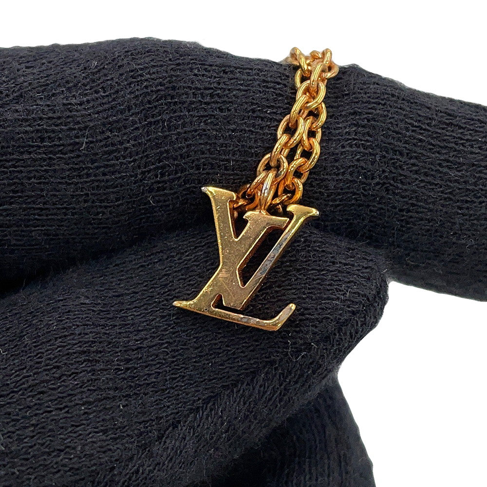 LOUIS VUITTON LV & Paris Arc de Triomphe Necklace RoseM00524 Gold Plated