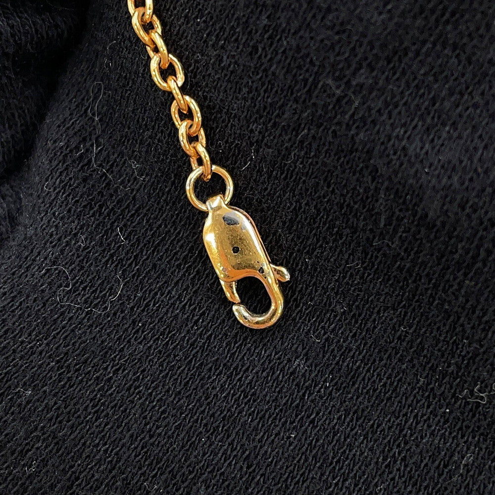 LOUIS VUITTON LV & Paris Arc de Triomphe Necklace RoseM00524 Gold Plated