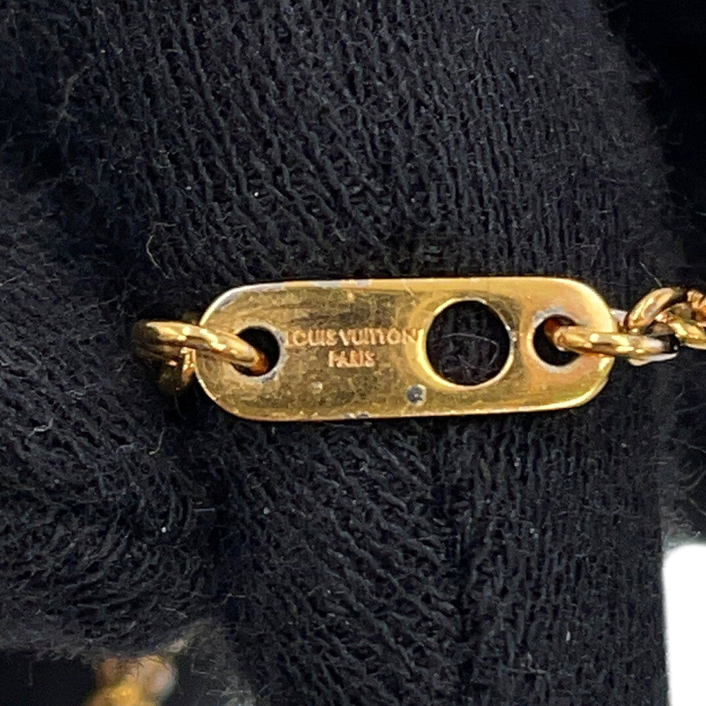 LOUIS VUITTON LV & Paris Arc de Triomphe Necklace RoseM00524 Gold Plated