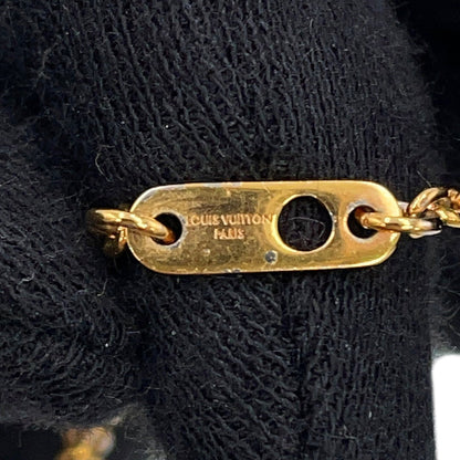 LOUIS VUITTON LV & Paris Arc de Triomphe Necklace RoseM00524 Gold Plated