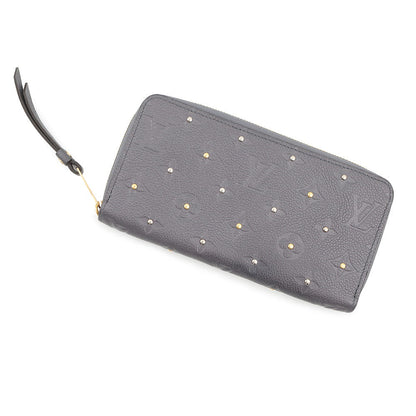 LOUIS VUITTON Zippy Wallet GrayM62209 Monogram Empreinte Leather/Studded