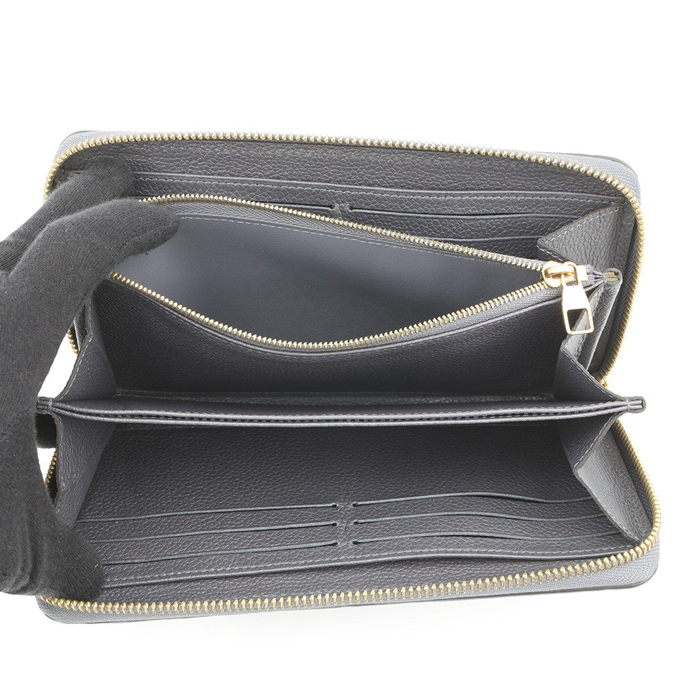 LOUIS VUITTON Zippy Wallet GrayM62209 Monogram Empreinte Leather/Studded