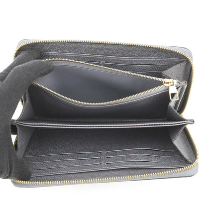 LOUIS VUITTON Zippy Wallet GrayM62209 Monogram Empreinte Leather/Studded