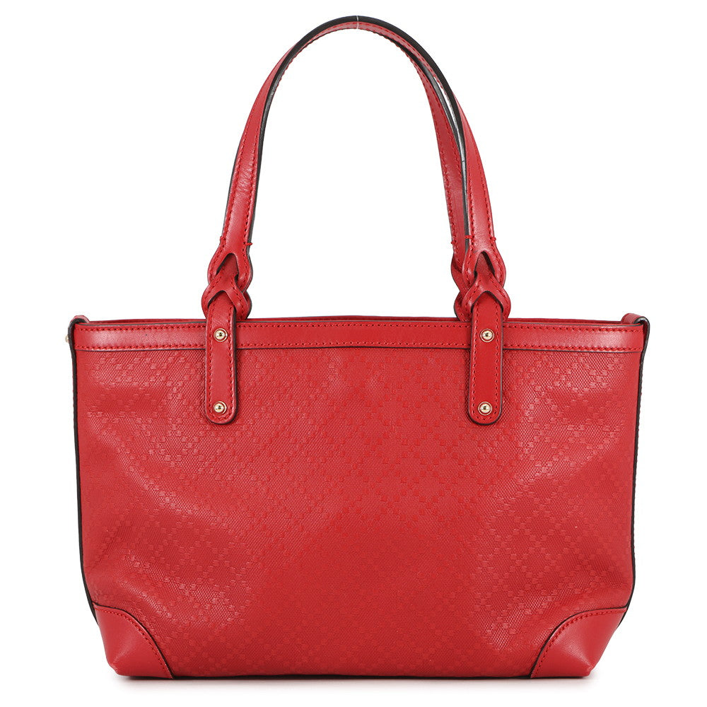 GUCCI Diamante Tote Bag Red269878 Leather