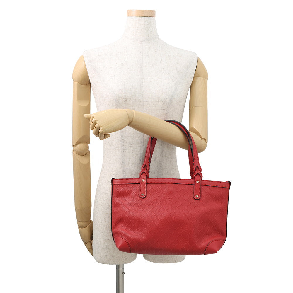 GUCCI Diamante Tote Bag Red269878 Leather