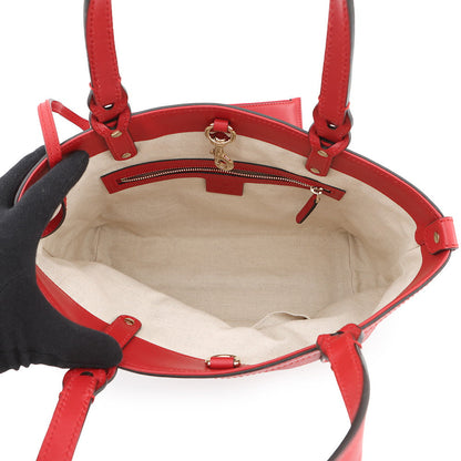 GUCCI Diamante Tote Bag Red269878 Leather