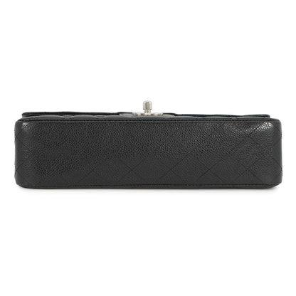 CHANEL Matelasse Double Flap ChainShoulder Bag BlackA01112 Caviar Leather Size 25