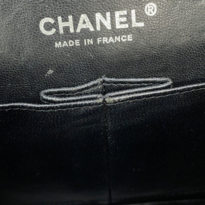 CHANEL Matelasse Double Flap ChainShoulder Bag BlackA01112 Caviar Leather Size 25